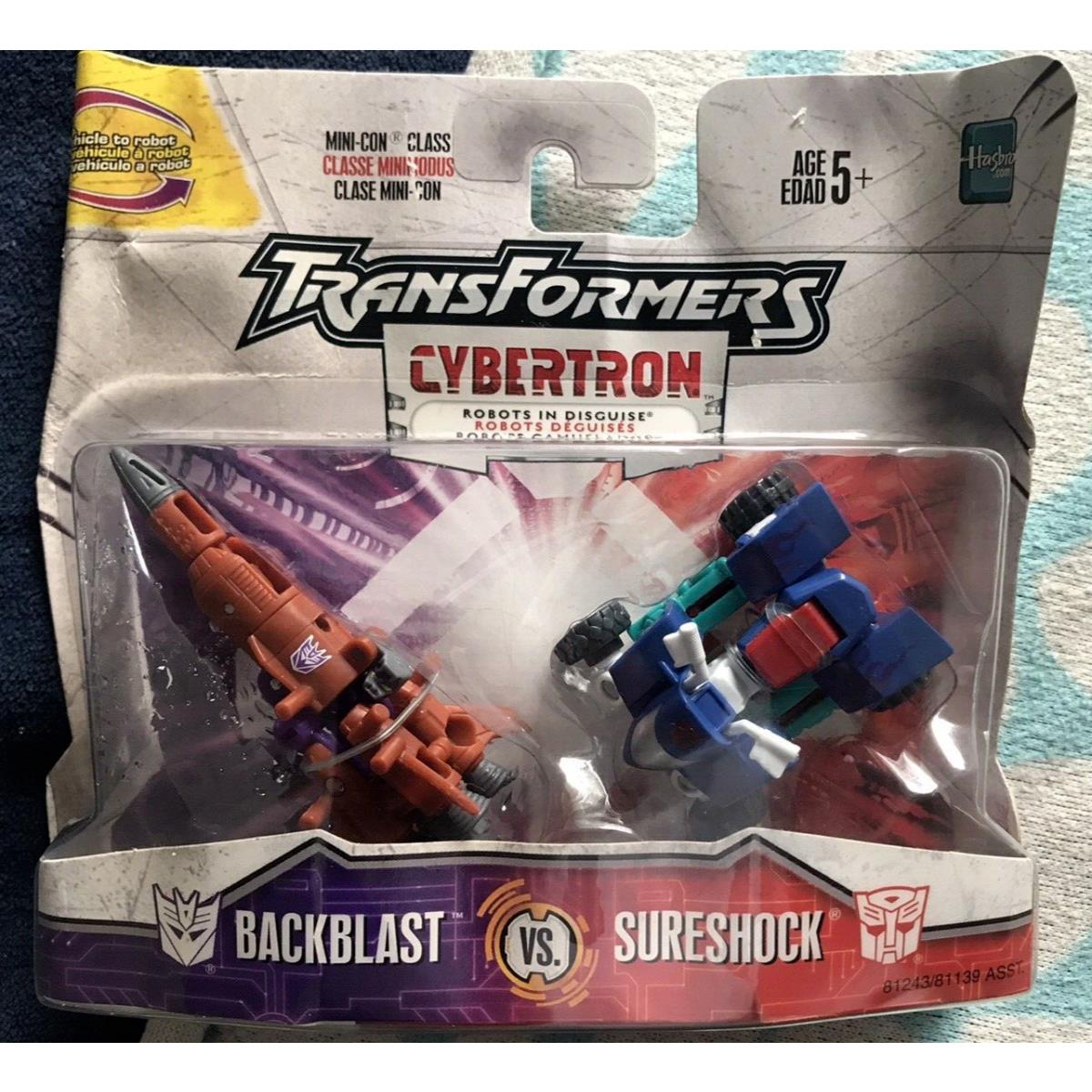 Transformers Cybertron Backblast Sureshock Minicons 2 Pack Mosc Rare