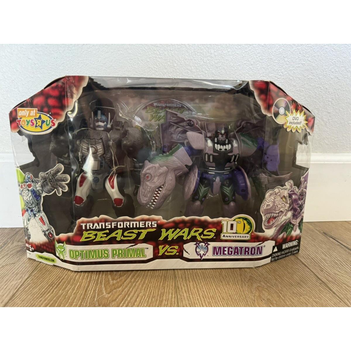 Tru Ex. Transformers Beast Wars 10th Anniversary Optimus Primal vs Megatron Misb