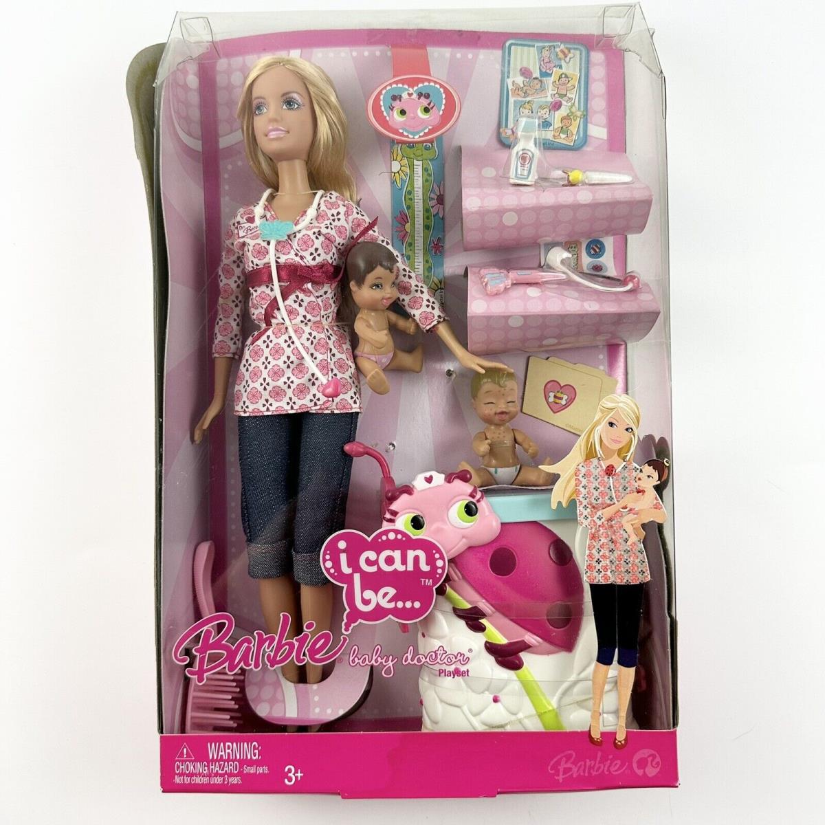 Barbie 2008 I Can Be Baby Doctor Doll Playset Career Series Mattel L9445