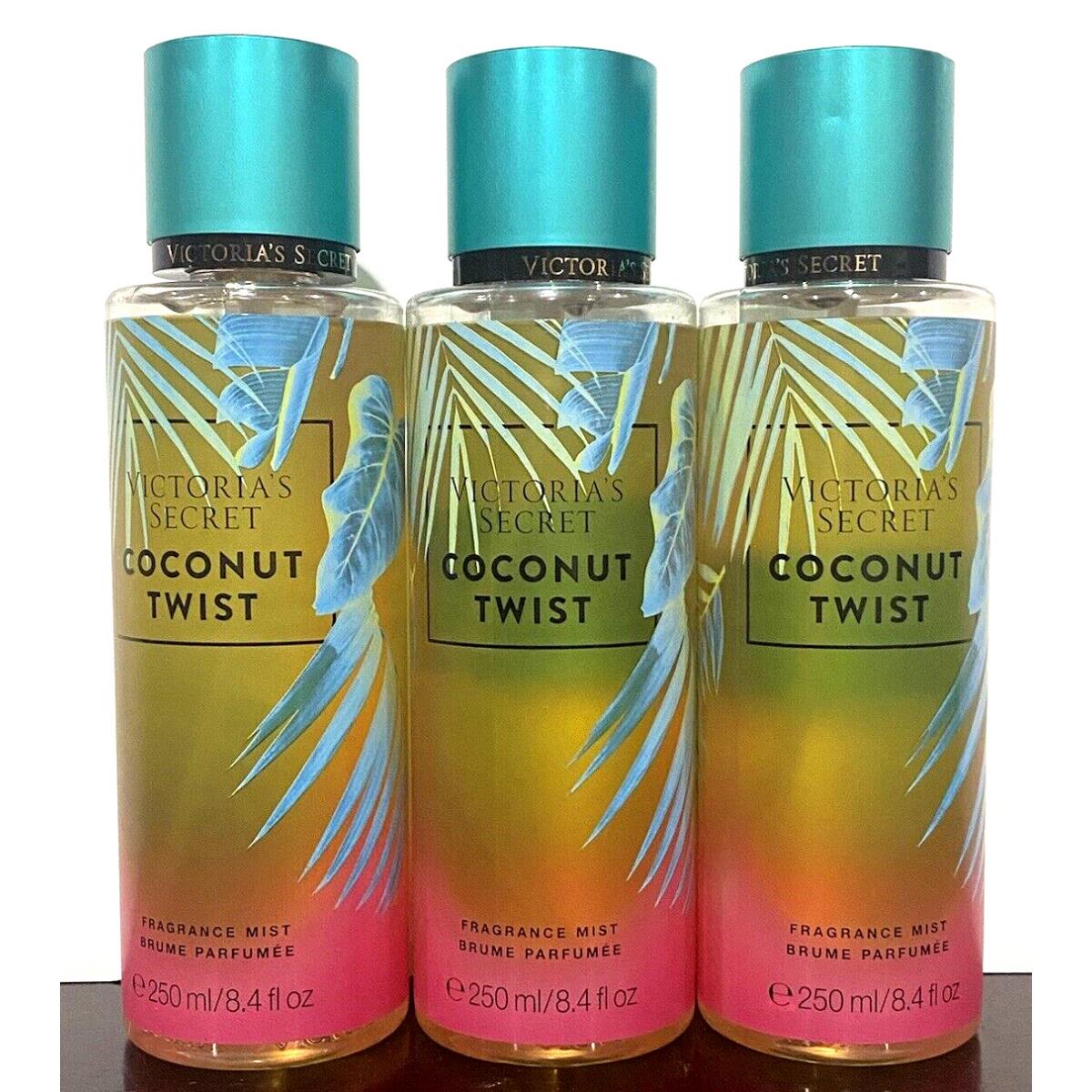 Victoria`s Secret Lot OF 3 Coconut Twist Fine Fragrance Body Mists 8.4 fl oz Htf