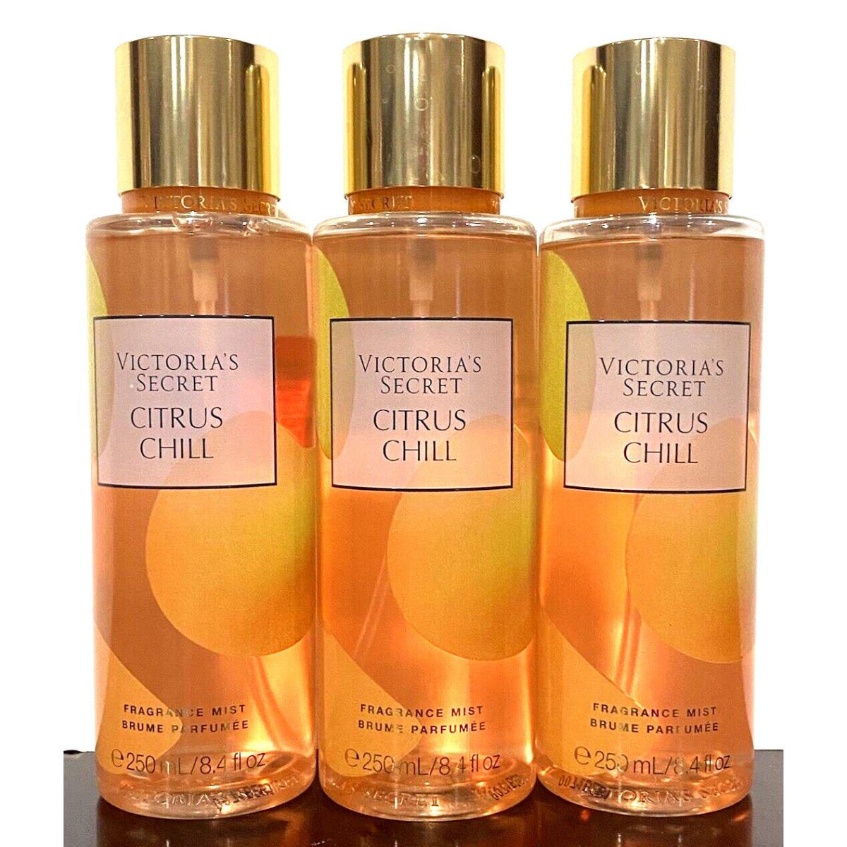 Victoria`s Secret Seasonal Favorite Lot of 3 Citrus Chill Body Mists