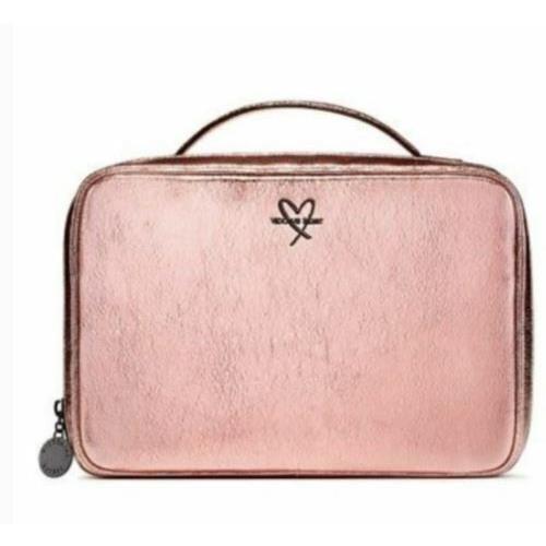 Victoria`s Secret Luxe Pink Crackle Jetsetter Travel Trio Case