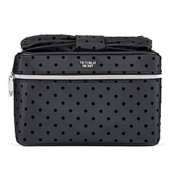 Victoria`s Secret Velvet Dot Runway Train Case