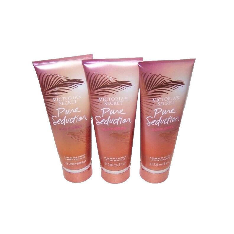 Victoria`s Secret Pure Seduction Sunkissed Fragrance Lotion - Lot of 3