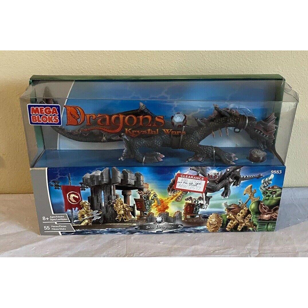 Mega Bloks 2003 Dragons Krystal Wars Sea Dragon Set 9883