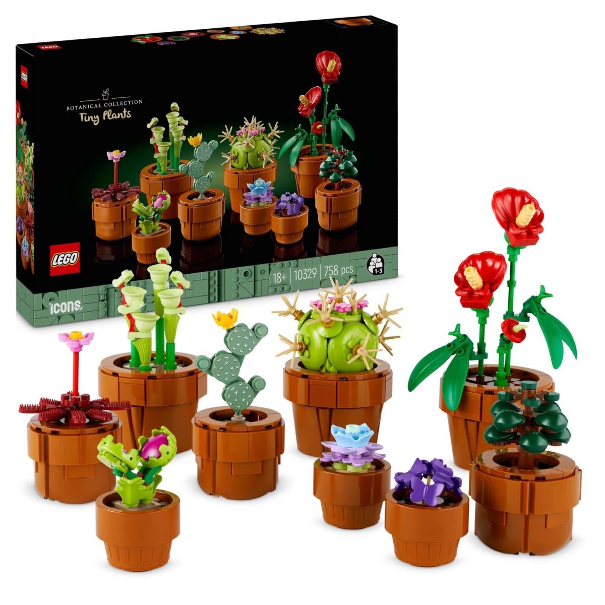 Lego 10329 Icons Tiny Plants Set Artificial Flowers in 9 Buildable Teracotta-co