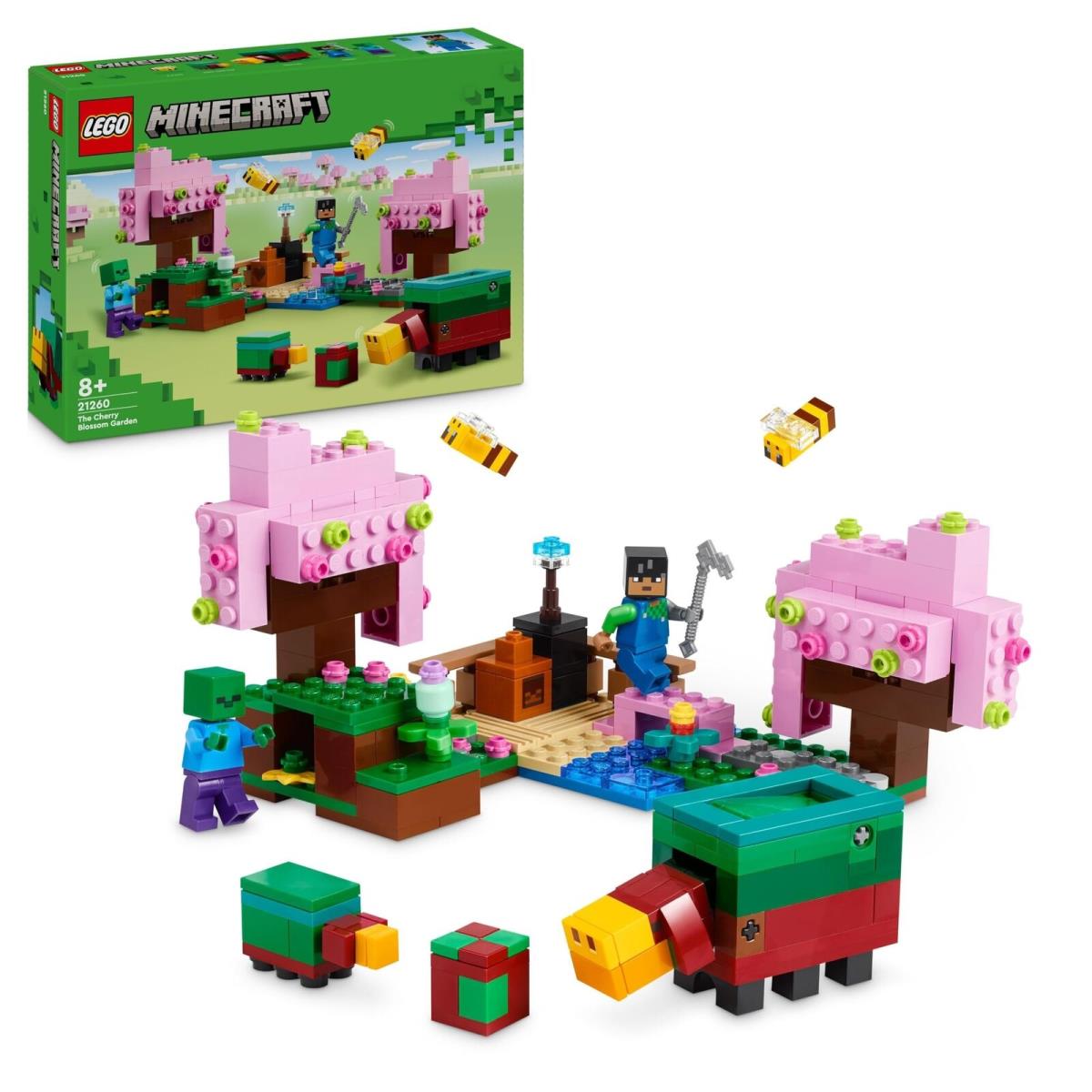 Lego Minecraft The Cherry Blossom Garden Toy For 8 Plus Year Old Boys Girls w