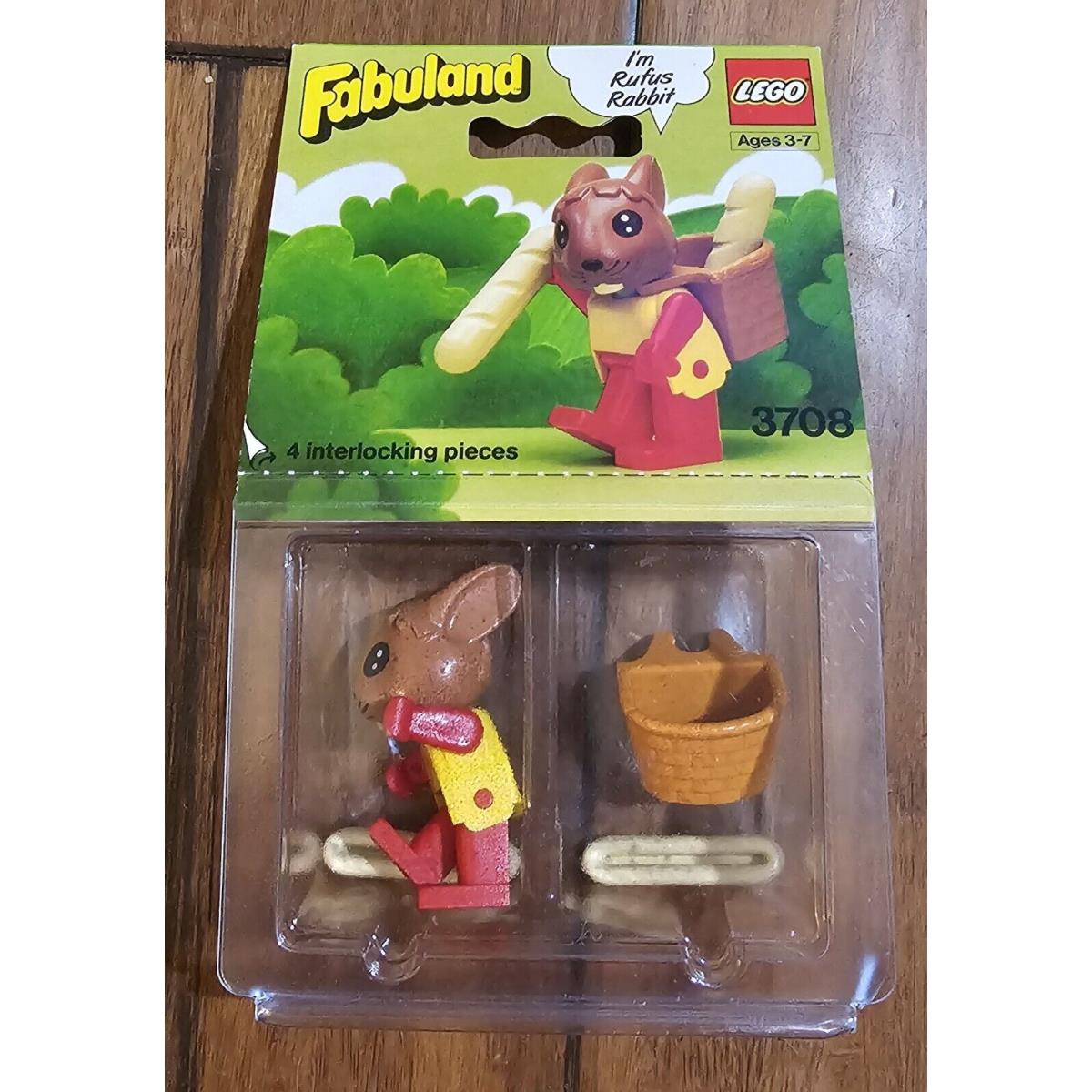 Vintage Lego Fabuland Rufus Rabbit 3708 Minifigure Set 1982