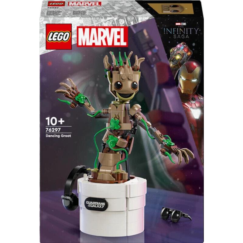 Lego Marvel Guardians of The Galaxy Dancing Groot 76297 Building Toy Set