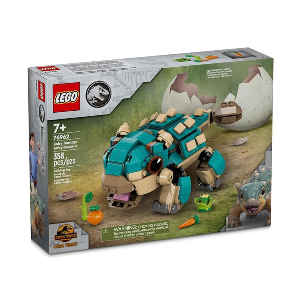 Lego Jurassic World Chaos Theory Baby Bumpy Ankylosaurus Building Set 76962