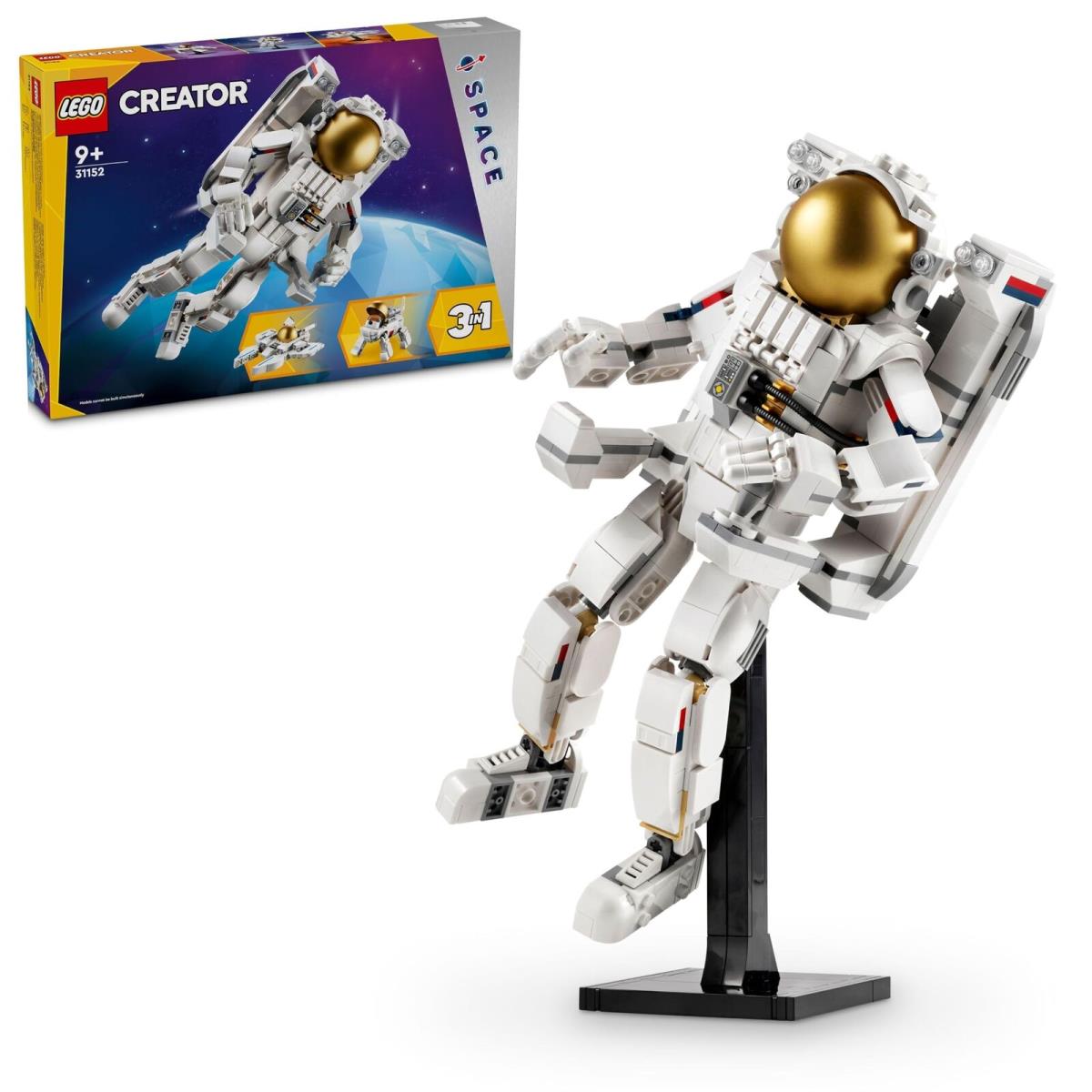 Lego Creator 3in1 Space Astronaut Toy to Dog Figure to Viper Jet Model Kit Educ