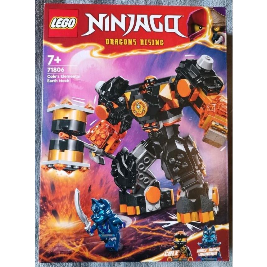 Lego Ninjago Cole`s Elemental Earth Mech 71806 Toy Building Kit 235 Pcs