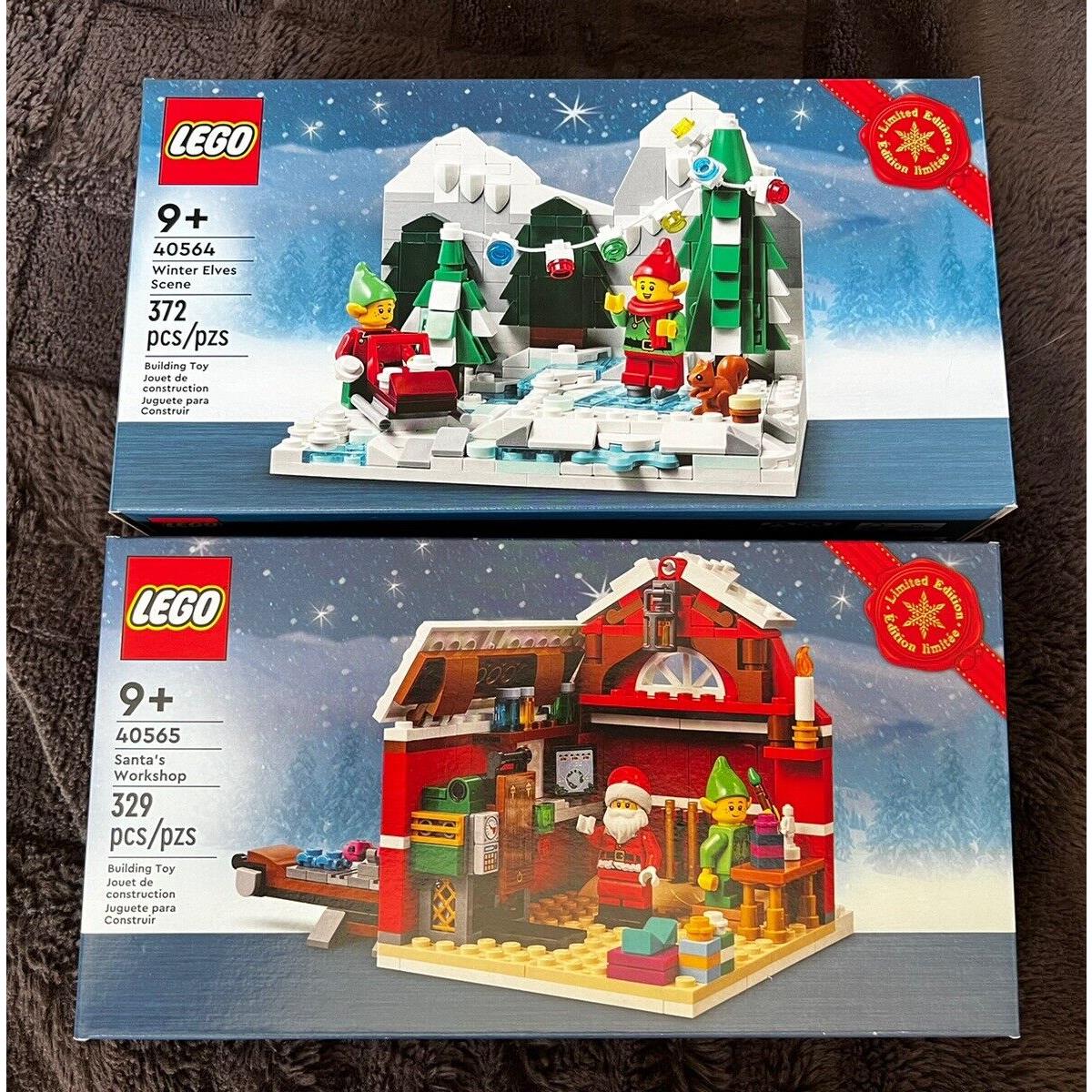 Lego 40564 40565 - Winter Elves Scene Santa`s Workshop Boxes