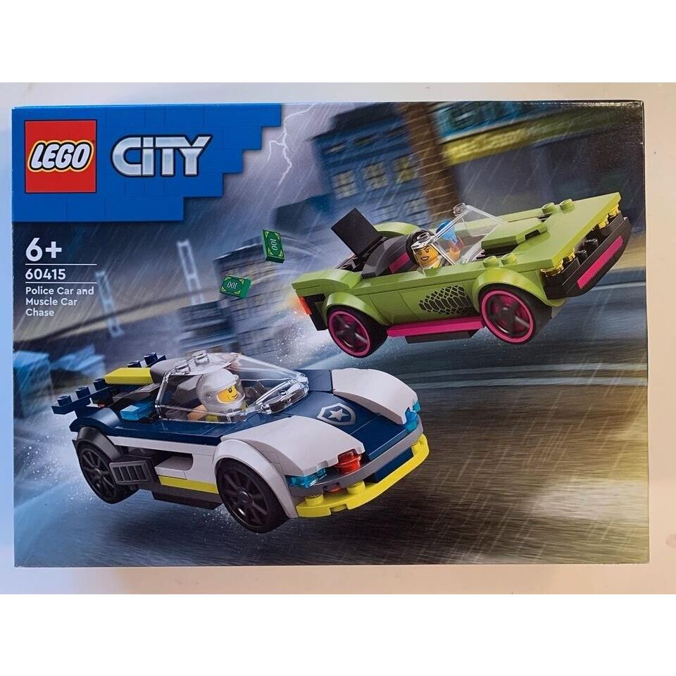 Lego City Police Car and Muscle Car Chase 60415 Toy Building Kit 213 Pcs