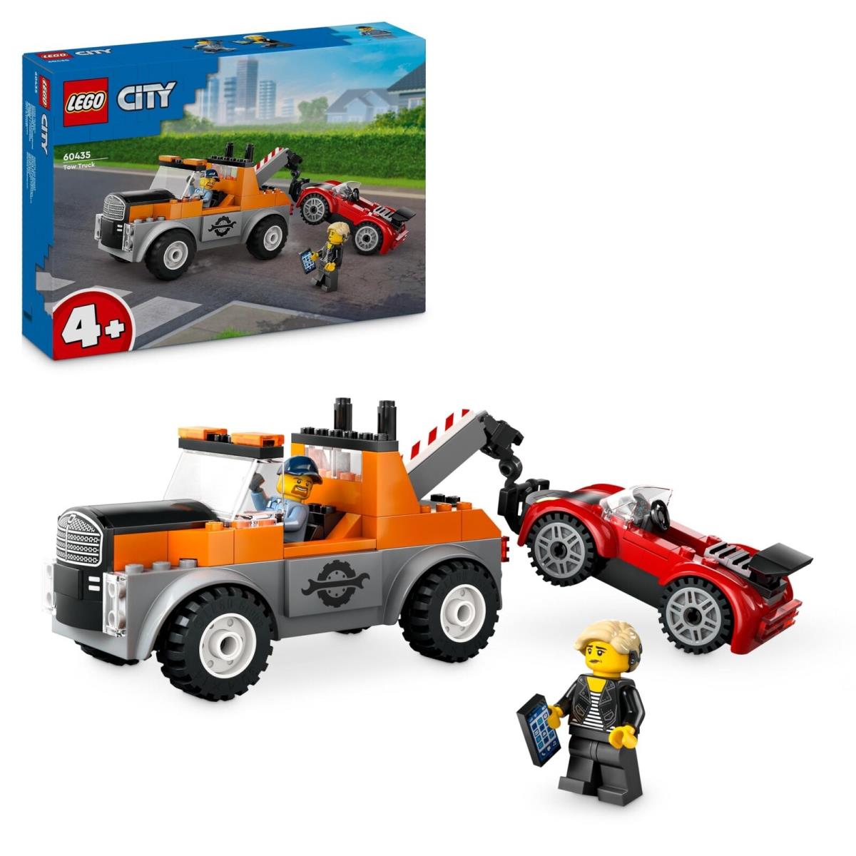 Lego City Tow Truck and Sports Car Repair Vehicle Toy Set For 4 Plus Year Old Bo