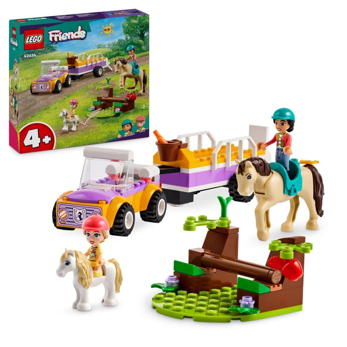 Lego Friends Horse and Pony Trailer Set Animal Building Toys For 4 Plus Year Ol