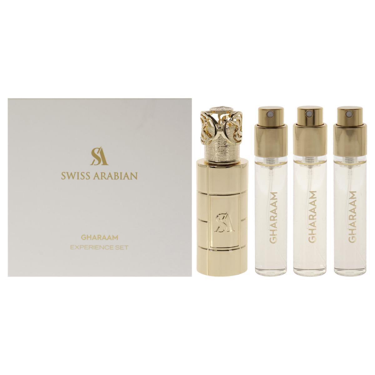 Gharaam by Swiss Arabian - Perfume with Metal Case - Unisex - 4 pc Gift Set