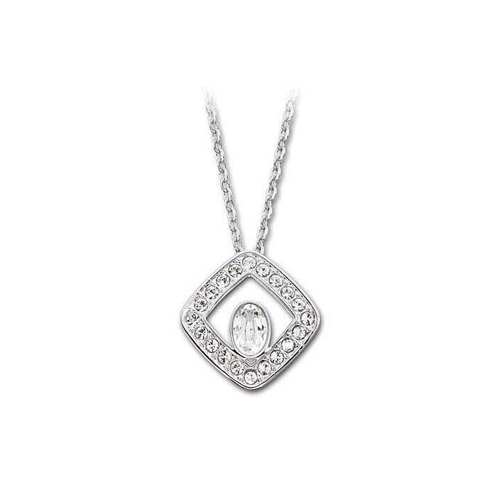 Swarovski Tend Pendant Necklace Square Oval Crystals 1181635