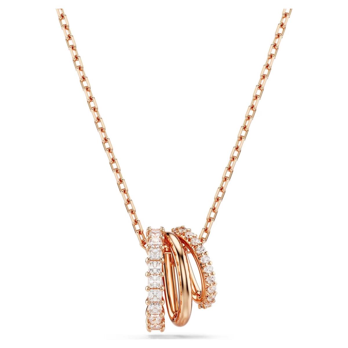 Swarovski Hyperbola Pendant Mixed Cuts White Rose Gold Tone Plated 5701494