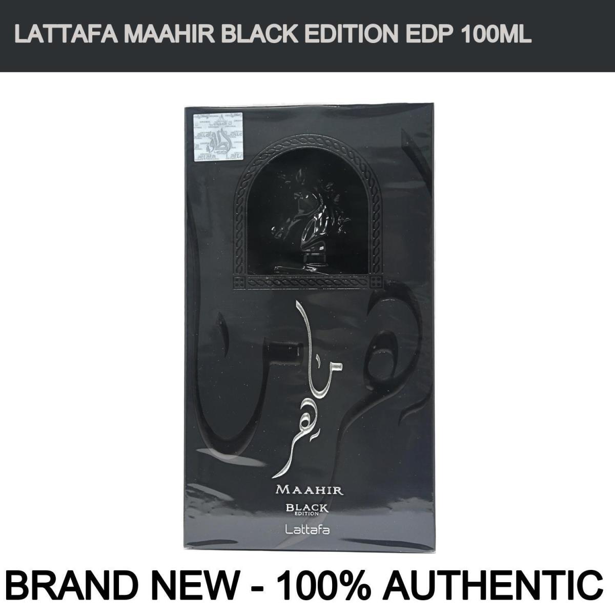 Maahir Black Edition 3.4oz Eau de Parfum Unisex Spray by Lattafa