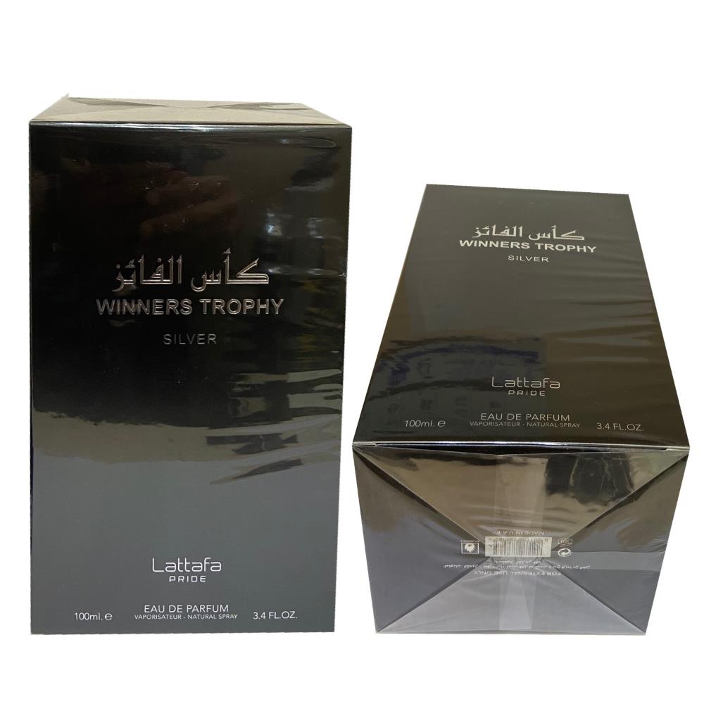 Lattafa Pride Winners Trophy Silver Eau De Parfum Spray 3.4 oz 100 ml Box