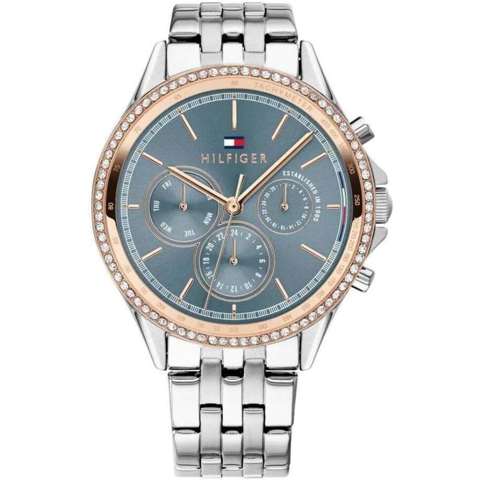 Tommy Hilfiger 1781976 Women`s Two-tone Stainless Steel Quartz Watch Silver