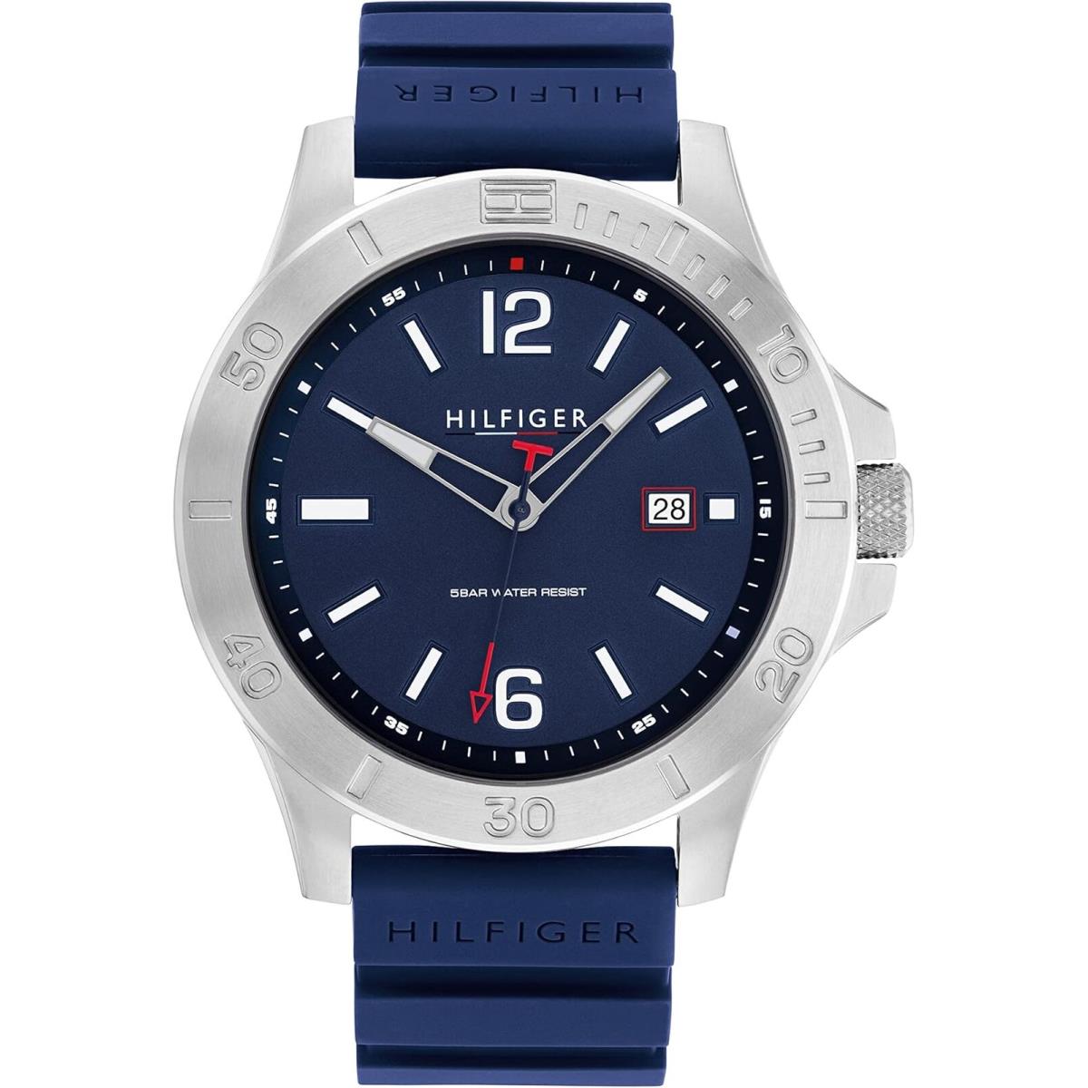 Tommy Hilfiger 1791991 Men`s Stainless Steel Quartz Watch with Blue Dial Blue