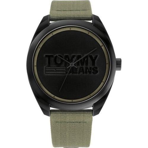 Tommy Hilfiger Black / Green Plastic and Rubber Watch 1792040