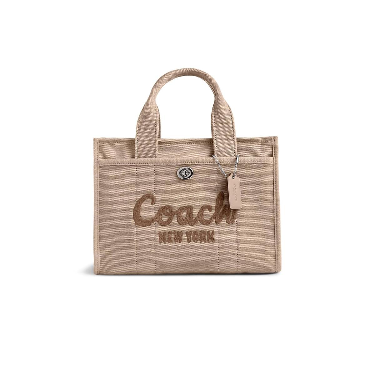 Woman`s Handbags Coach Cargo Tote 26 Dark Natural