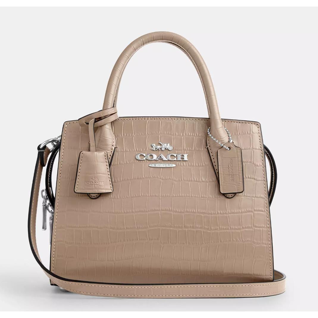 Coach Andrea Carryall Bag In Signature Jacquard/ Canvas CP081/CR105/CT766 CR105 Silver/Stone