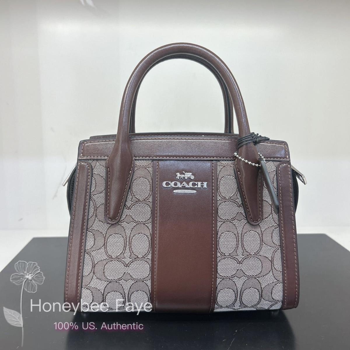 Coach Andrea Carryall Bag In Signature Jacquard/ Canvas CP081/CR105/CT766 CT766 Sv/Oak/Maple