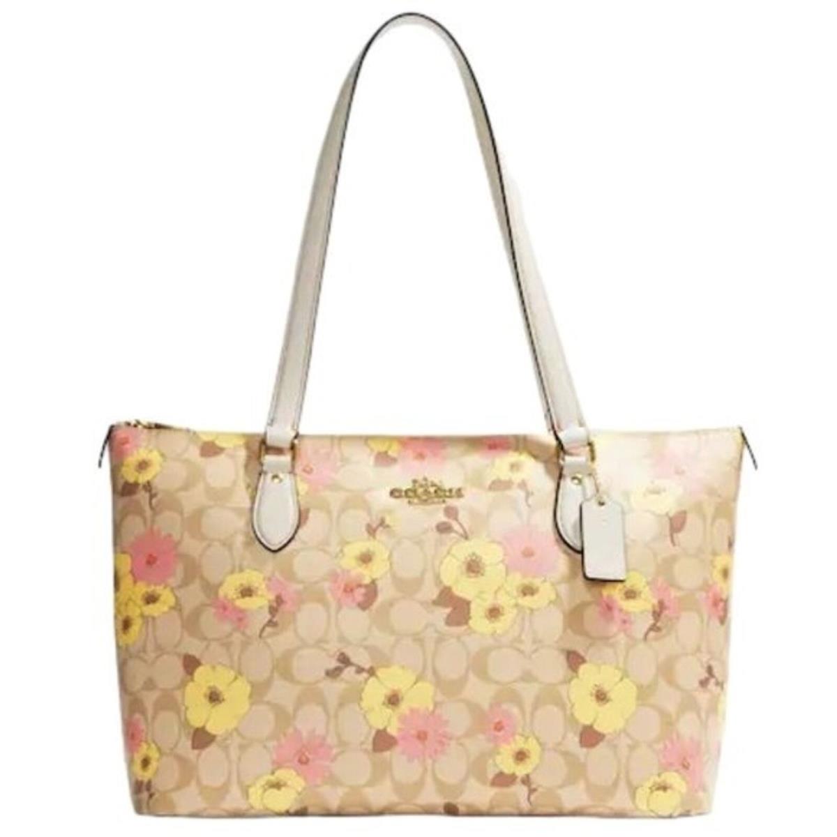 Coach Gallery Tote in Signature Canvas with Floral Cluster Print CH727