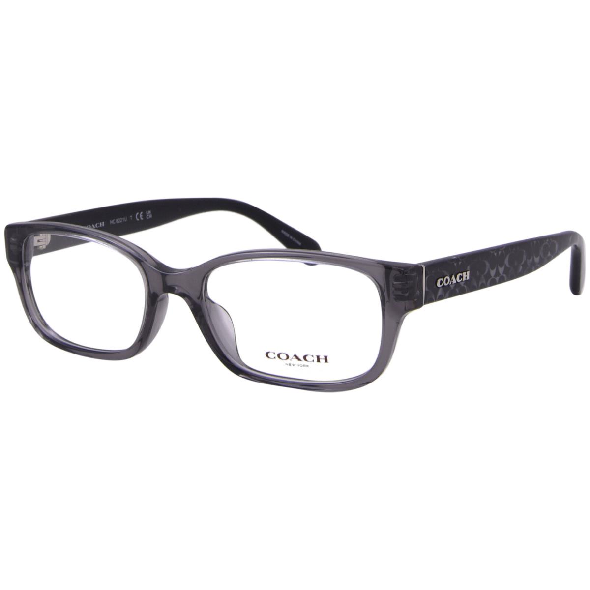 Coach HC6221U 5785 Eyeglasses Women`s Transparent Grey Full Rim 52mm