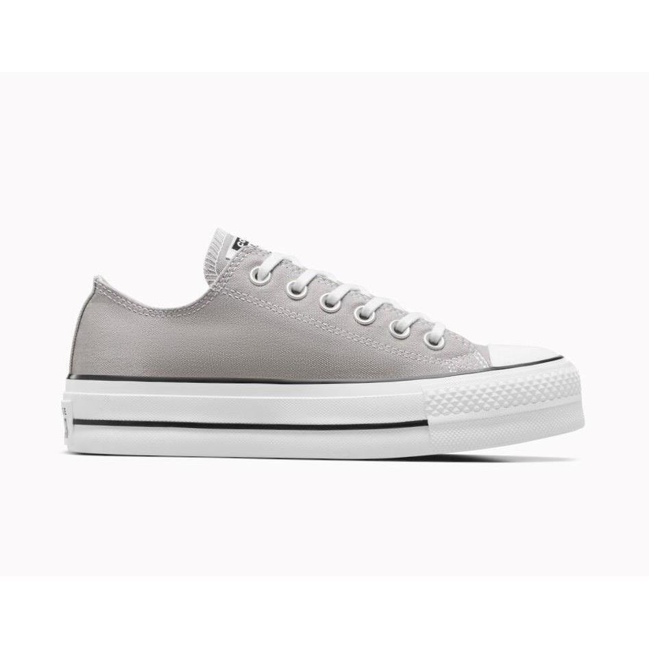 Converse Neutral Gray All Star Chuck Taylor Platform Ox Lo Lift Sneakers