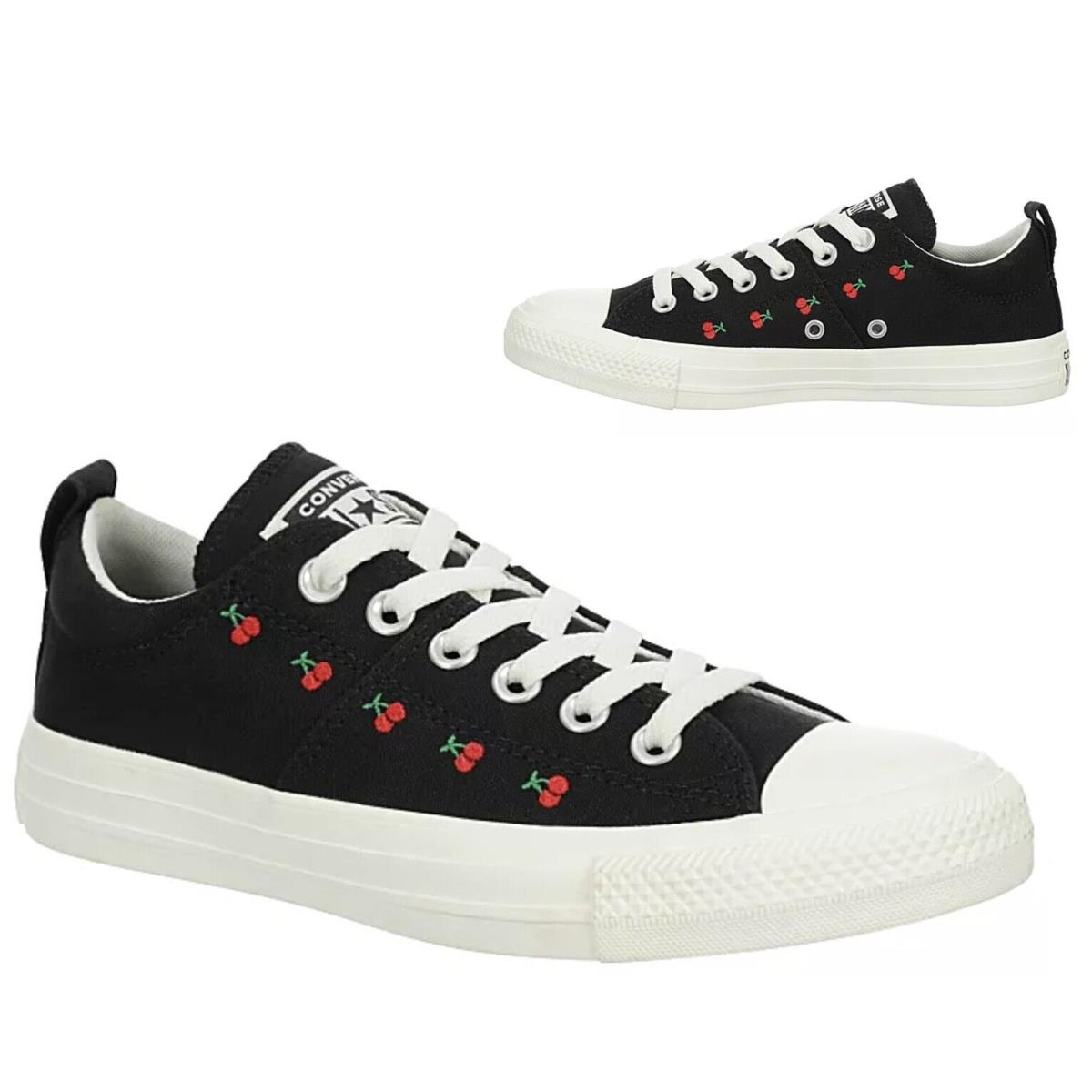 Converse All Star Cherries Athletic Sneakers Shoes Women`s Black All Sizes