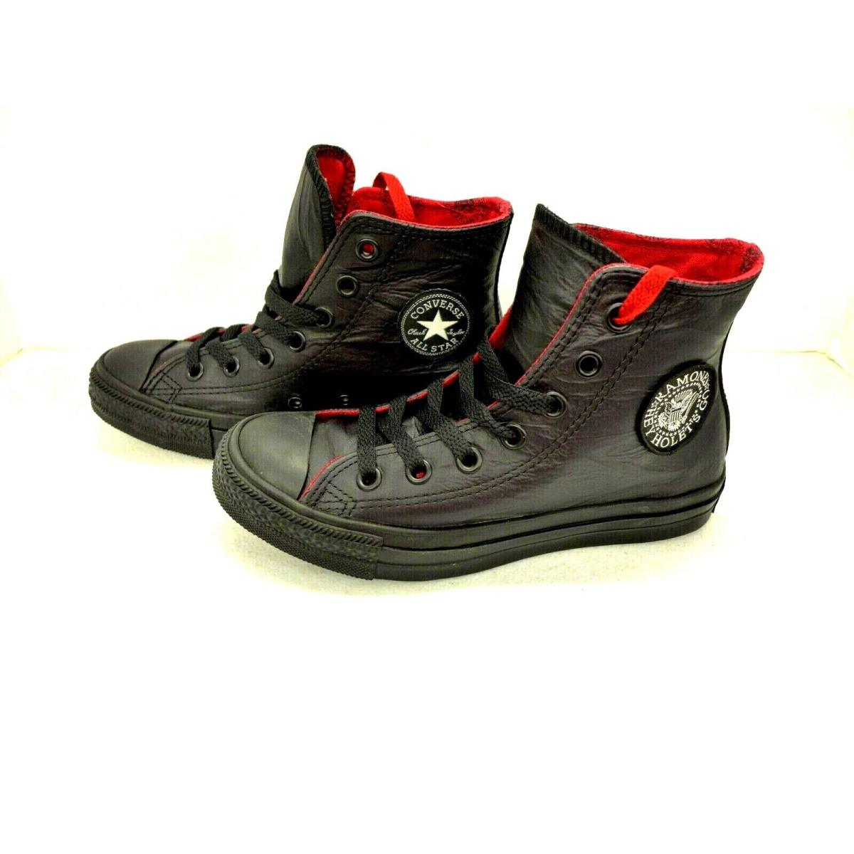 Converse All Star Ramones Wmns Black Leather High Tops Shoes