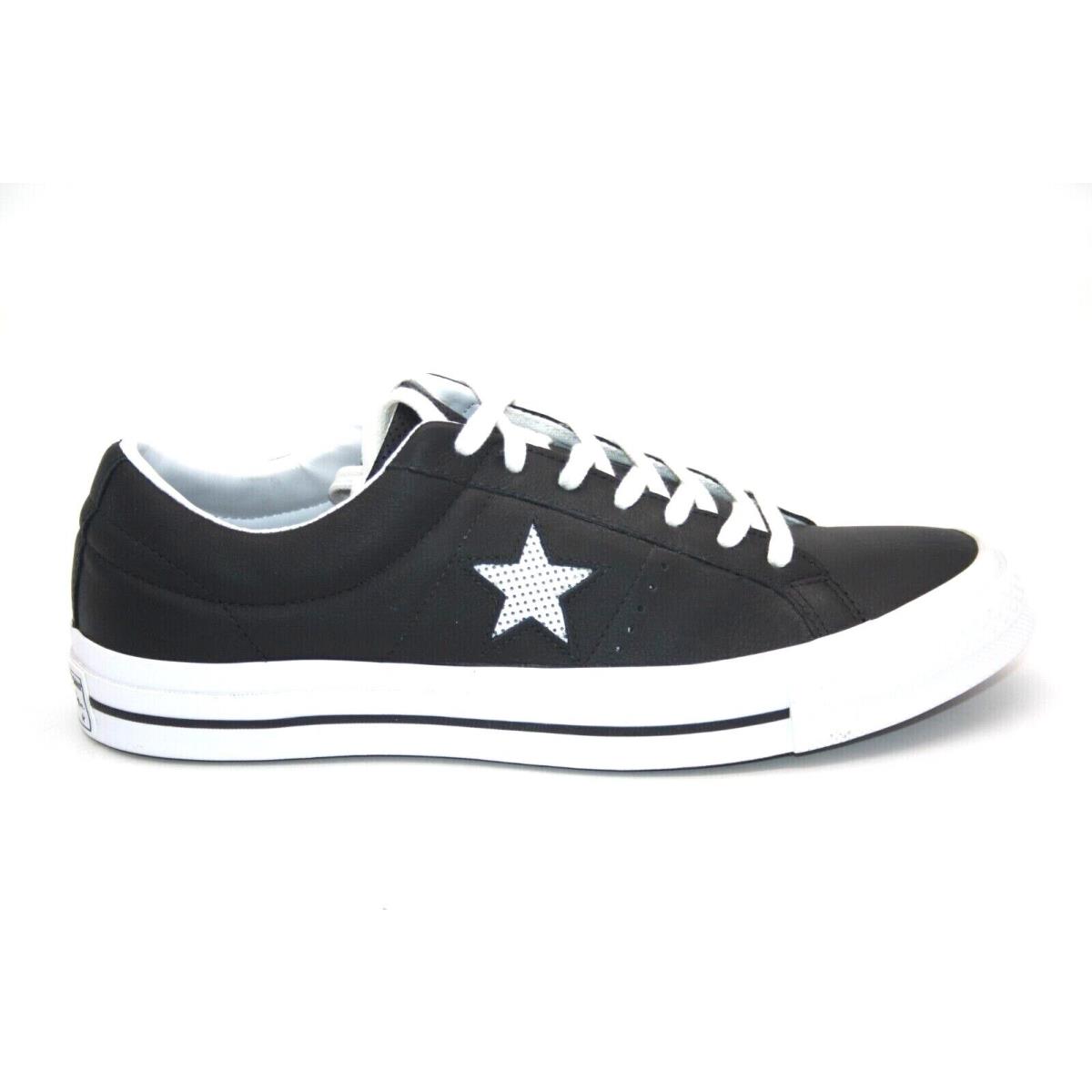 Converse One Star OX Leather 158465C Black/white/white Mens Sneaker