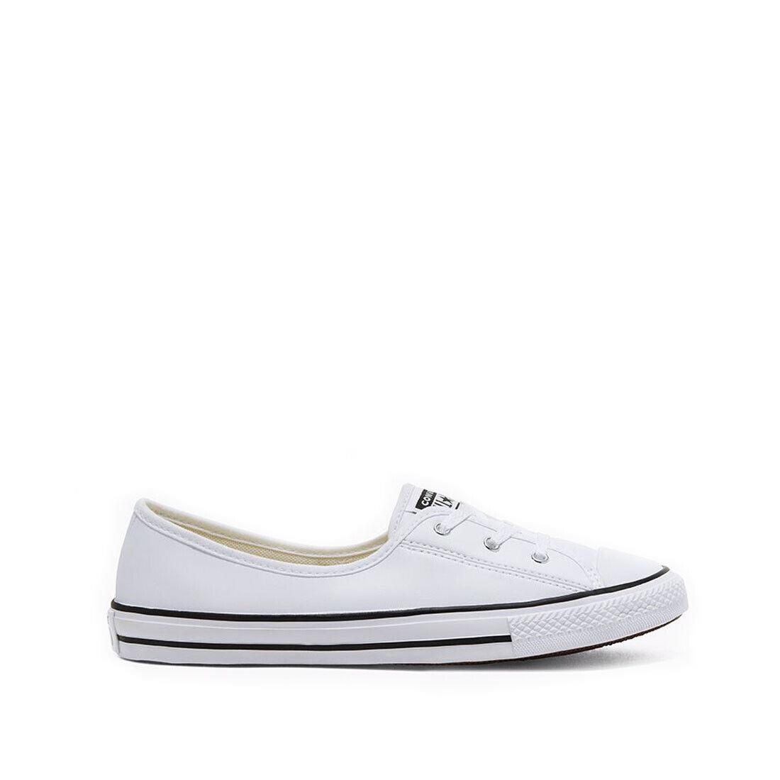 Converse 566777C Women`s Ballet Lace Ctas Slip Low Top in White/black