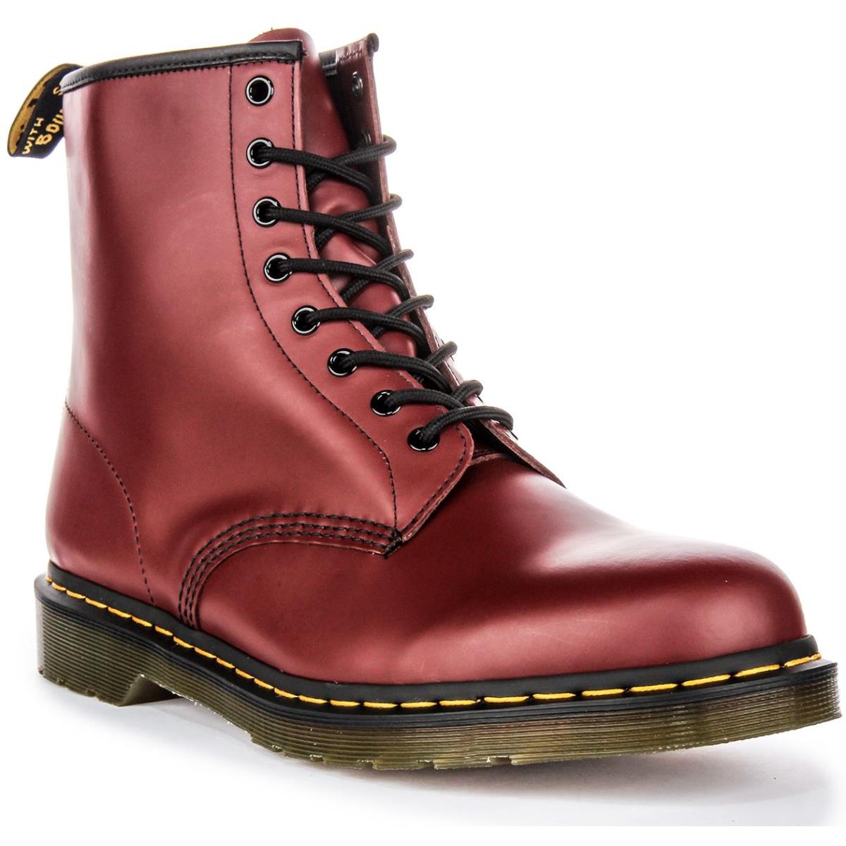 Dr Martens 1460 Smoth Lace Up 8 Eyelet Ankle Mens Boot Cherry Size 12