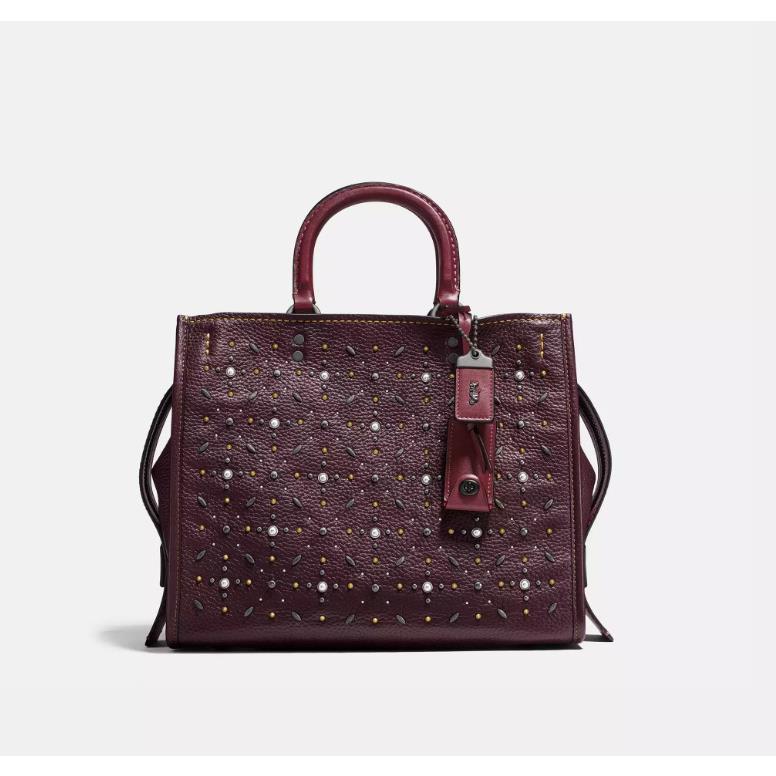 Coach 1941 Rogue 30 Oxblood 12164 Rivet Triple Compartment Satchel