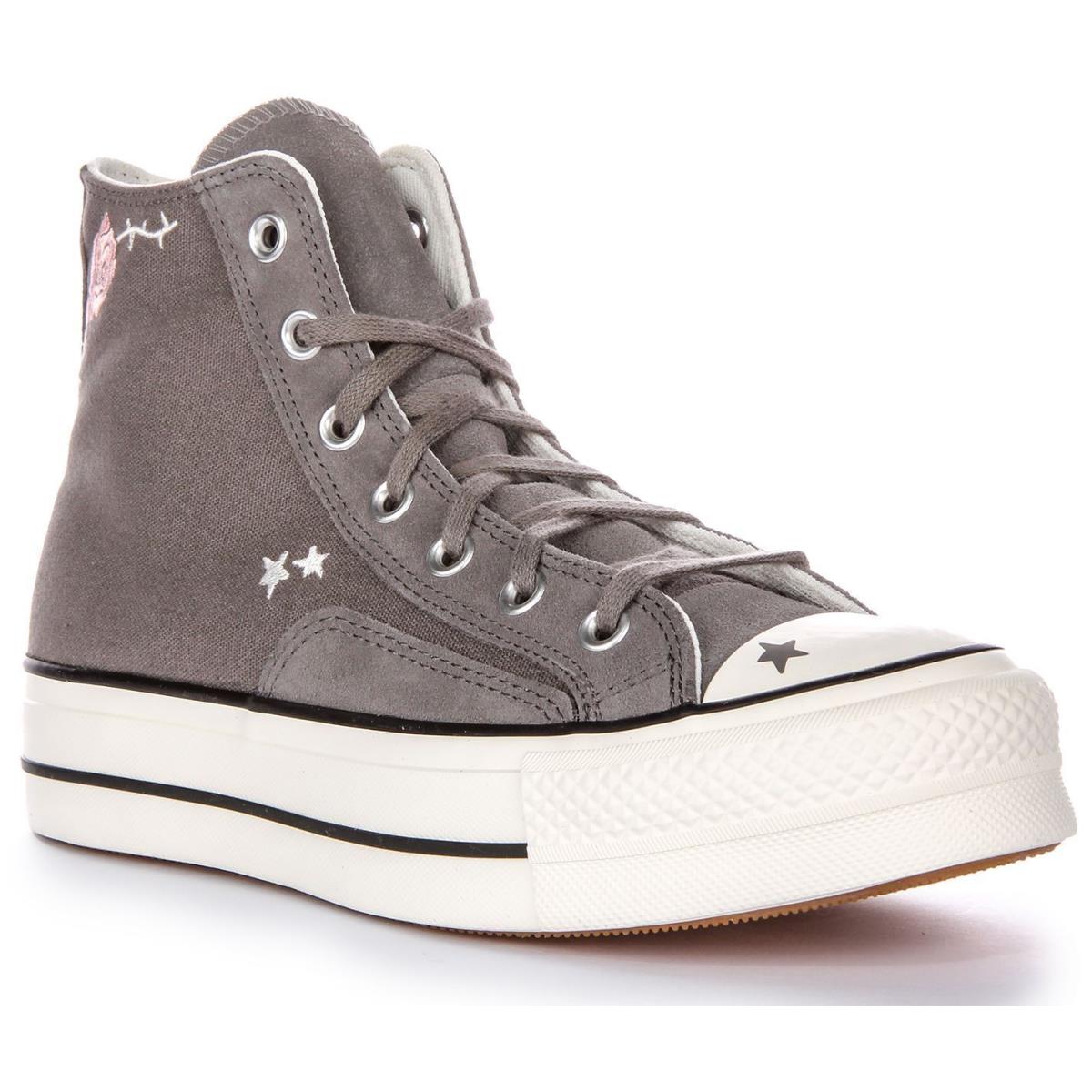 Converse Chuck Taylor All Star Lift Stared Boot Womens Trainer Grey US 5 - 11