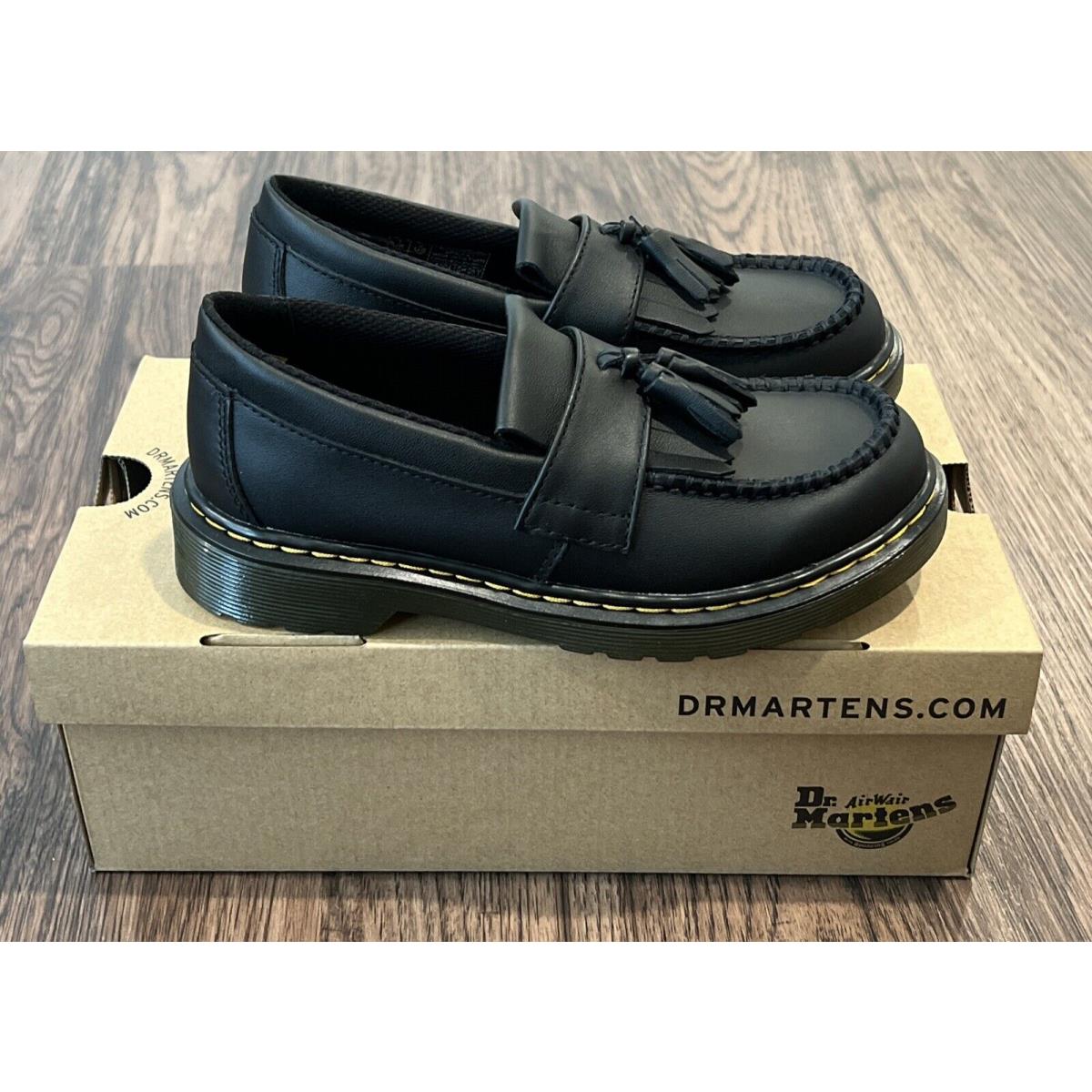 Dr. Martens Adrian J Black Leather Tassel Loafers Size US 2/UK 1/EU 33