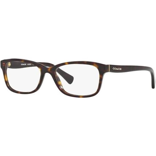 Coach Plastic Rectangle Eyeglasses HC6089 5120 Dark Tortoise 51mm