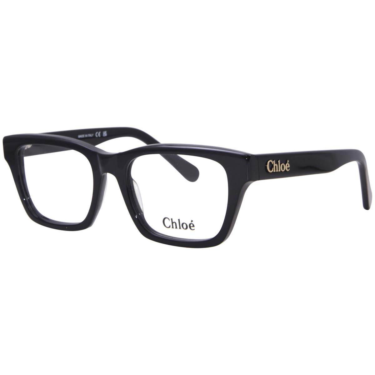 Chloe CH0242O 005 Eyeglasses Women`s Black Full Rim Rectangle Shape 53mm