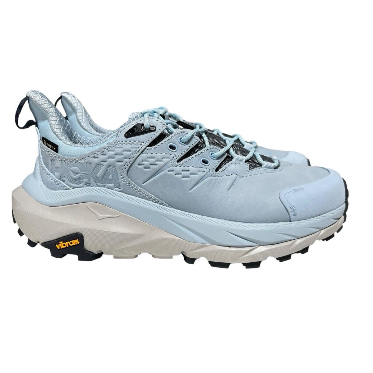 Hoka One One Kaha 2 Low Gtx WP Light Blue Leather Hiking Shoes Women`s Sz 7 - 11 - Blue