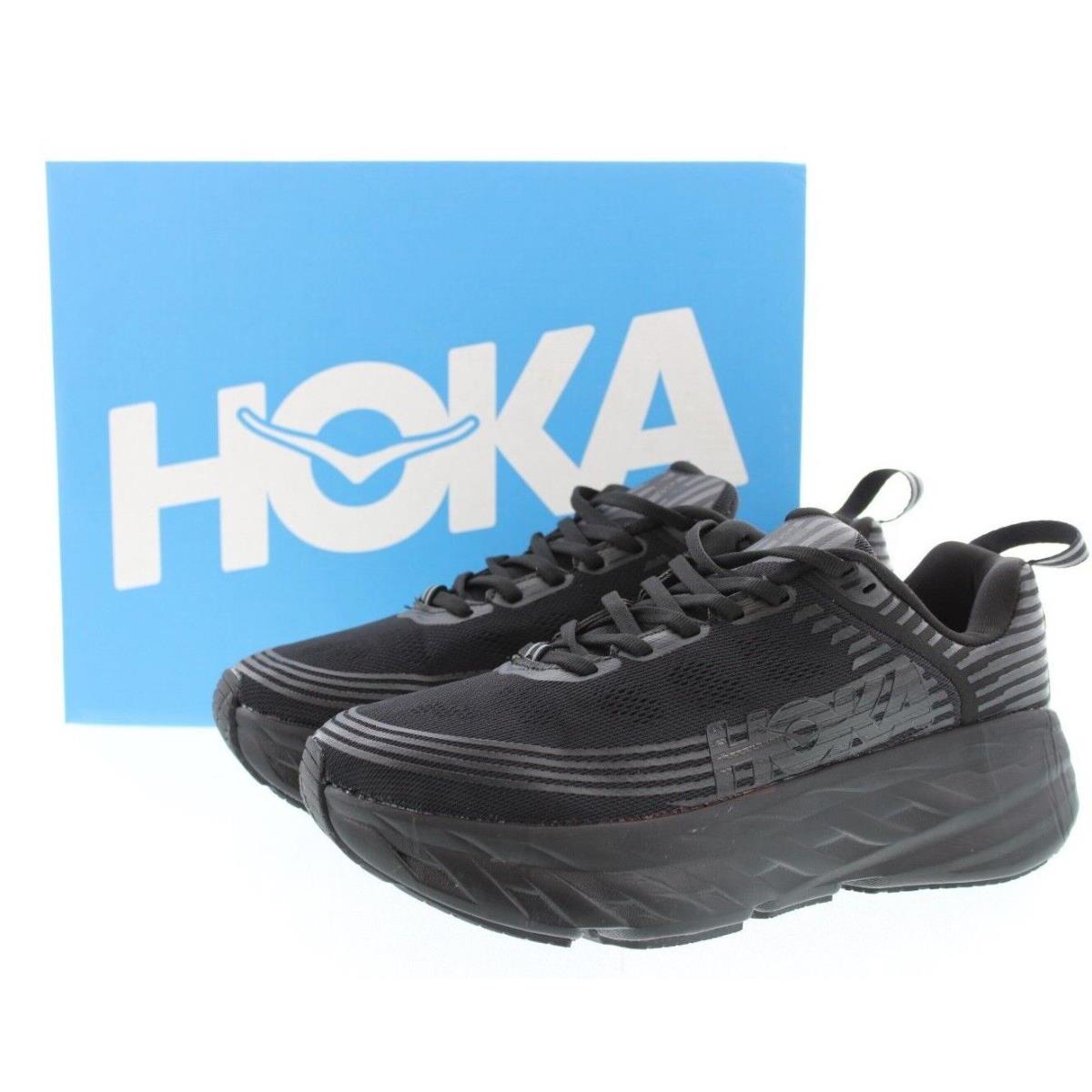 Hoka Bondi 6 Running Shoes Hoka One Men`s Low Top Cushioned Sneakers 1019269 Usa Black - BBLC