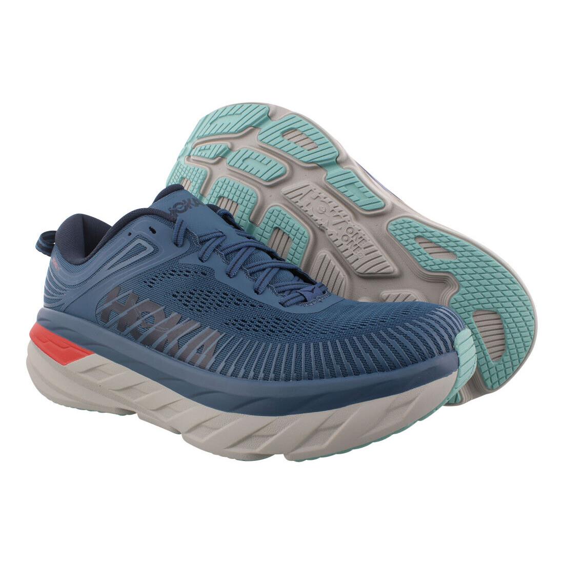 Hoka One One Bondi 7 Mens Shoes - Real Teal/Outer Space, Main: Multi-Colored