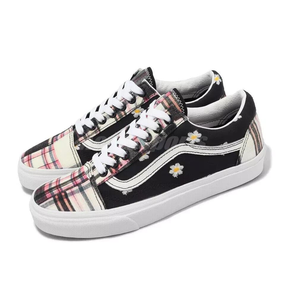 Vans Old Skool Floral Plaid Patchwork Unisex Men SZ 8.5 = Women SZ 10 Shoes