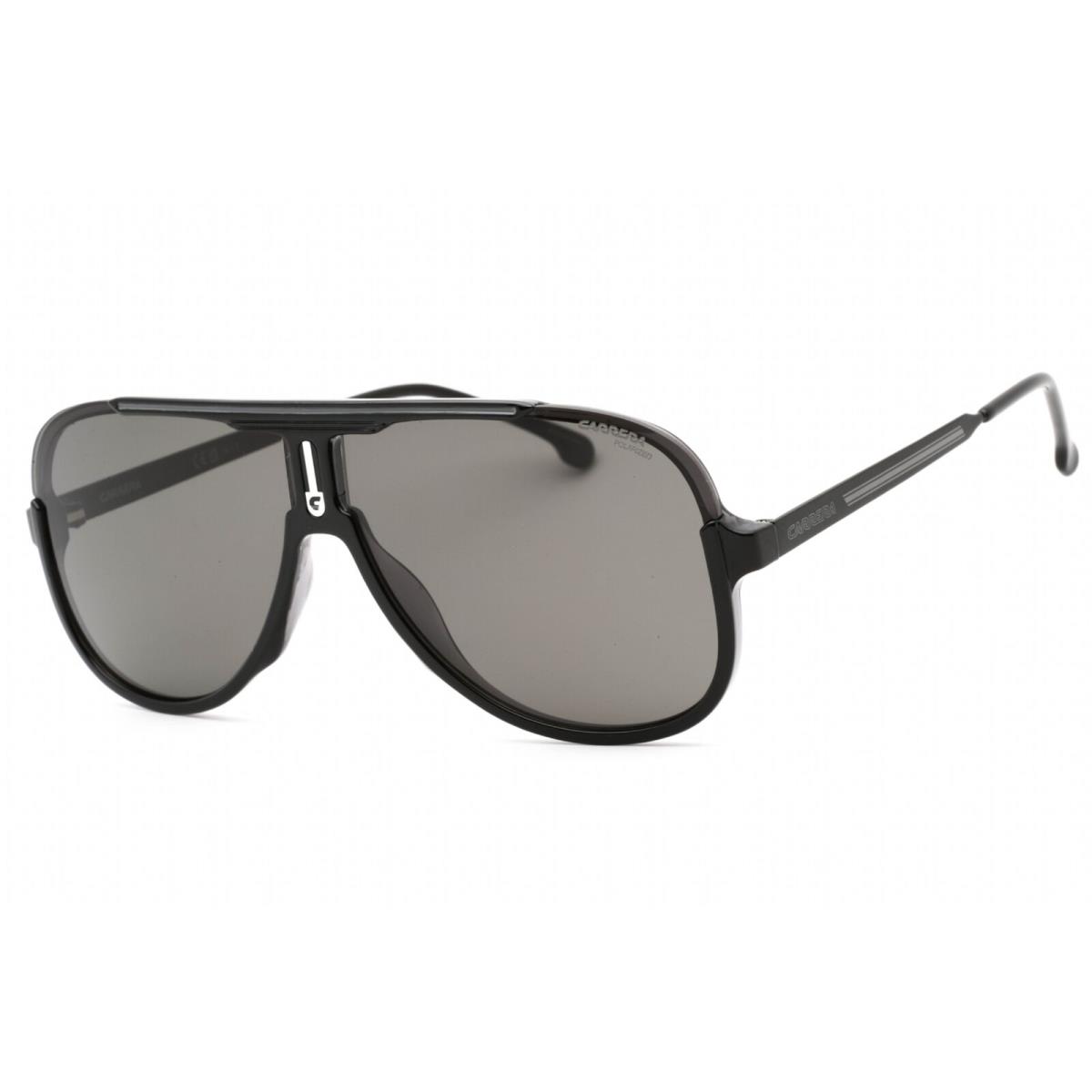 Carrera Men`s Sunglasses Black Grey Plastic Aviator Frame Carrera 1059/S 008A M9