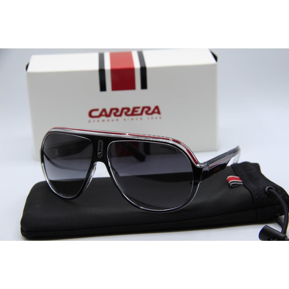 Carrera Speedway/n T4O9O Black Red Clear Sunglasses W/case 63-12